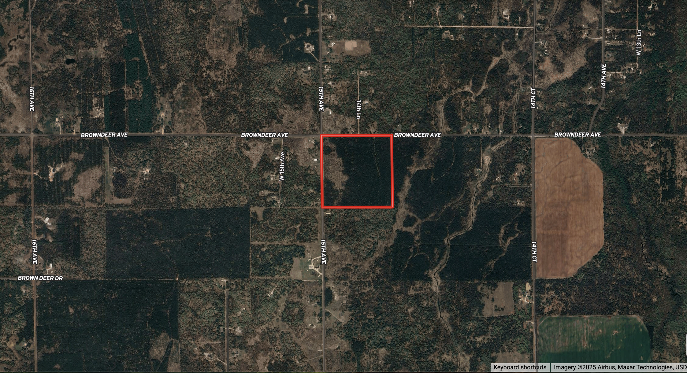 40-acre corner parcel in the Town of Big Flats, Adams County